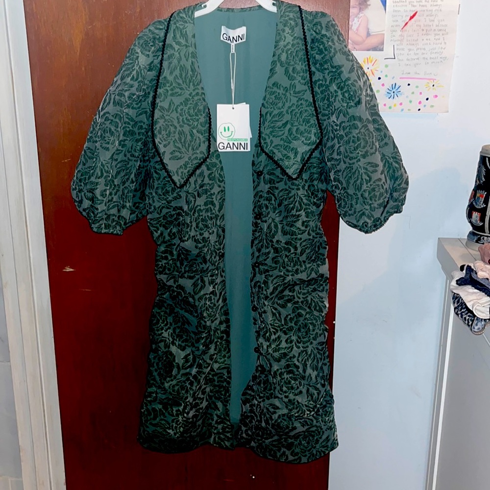 Ganni Jaquard Organza Dress